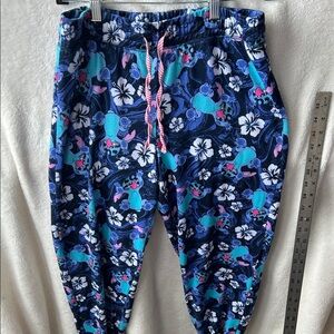 Disney Lili and stitch Floral Patterned sleepwear Jogger Pants